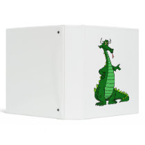 Silly Dragon Green Binder