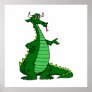 Silly Dragon Green Posters