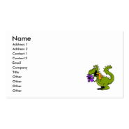 Silly Dragon with Sock Puppets Double-Sided Standard Business Cards (Pack Of 100)