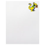 Silly Dragon with Sock Puppets Cute Letterhead Template