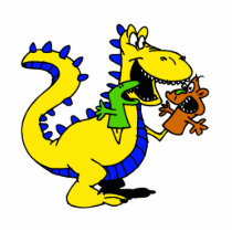 Silly Dragon with Sock Puppets Cute Acrylic Cut Out
