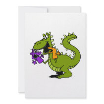 Silly Dragon with Sock Puppets Invitations
