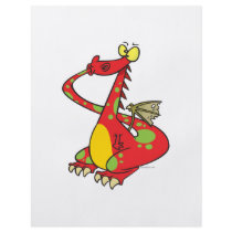 silly dragon with tail in mouth custom flyer