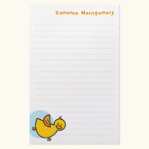 Silly Duckies Blue Kids Thank You Stationery