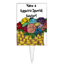 SILLY EASTER EGGS topper Cake Picks