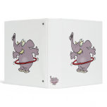 silly elephant hula hooping cartoon binders
