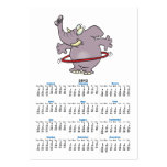 silly elephant hula hooping cartoon business cards