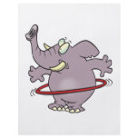 silly elephant hula hooping cartoon flyers