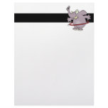 silly elephant hula hooping cartoon letterhead
