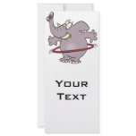 silly elephant hula hooping cartoon rack cards