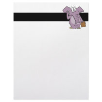 silly elephant on a cellphone cartoon letterhead