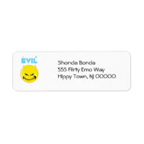 Silly Evil Devil Face Custom Return Address Label