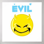 Silly Evil Devil Face Posters