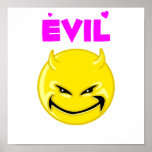 Silly Evil Devil Face Posters