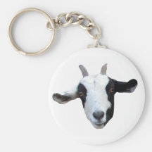 Silly-Face Goat Keychain