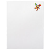 Silly fat clown with balloons personalized letterhead