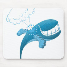 Silly Flying Whale Mousepad