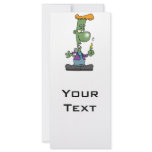 silly frankenstein halloween cartoon character full color rack card