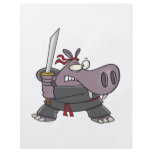 silly funny ninja hippo cartoon flyers