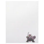 silly funny ninja hippo cartoon letterhead template