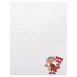 silly funny super cow cartoon character custom letterhead