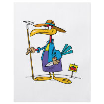 silly gardener gardening bird custom flyer