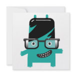silly geek monster friend big glasses custom invites