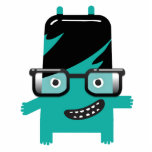 silly geek monster friend big glasses photo cut outs
