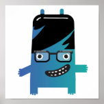 silly geek monster friend posters