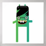 silly geeky monster dude posters