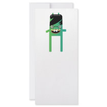 silly geeky monster dude rack card template
