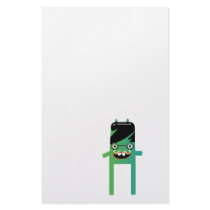 silly geeky monster dude personalized stationery