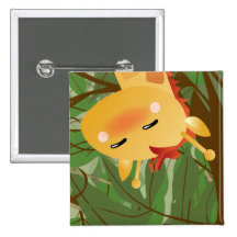 Silly Giraffe Jungle  Animals Party Button