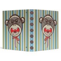 Silly Glasses Sock Monkey Binder