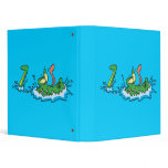 silly gliding alligator crocodile cartoon vinyl binders