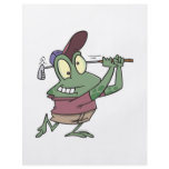 silly golfing golfer frog cartoon custom flyer