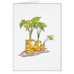 silly goofy cute cartoon carrots rooted cards