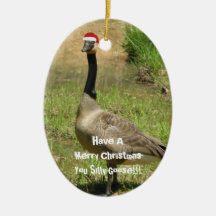Silly Goose Christmas Ornament