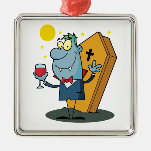 silly halloween vampire cartoon character christmas tree ornaments