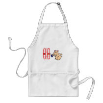 silly hamster oiling wheel aprons