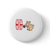 silly hamster oiling wheel pinback buttons