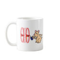 silly hamster oiling wheel mugs