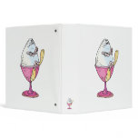 silly hard boiled egg character vinyl binder