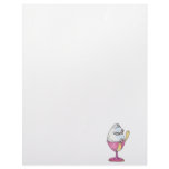 silly hard boiled egg character personalized letterhead