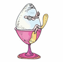 silly hard boiled egg character acrylic cut outs