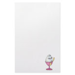 silly hard boiled egg character stationery