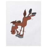 silly high kick horse cartoon character full color flyer