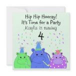Silly Hippo Party Invitation