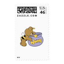 Silly Honey Bee Bear postage by doonidesigns Silly Honey Bee Bear postage