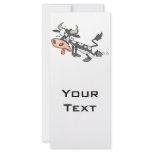 silly hot cow cartoon character rack cards
